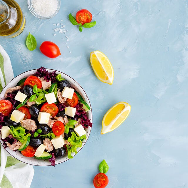 healthy Mediterranean salad