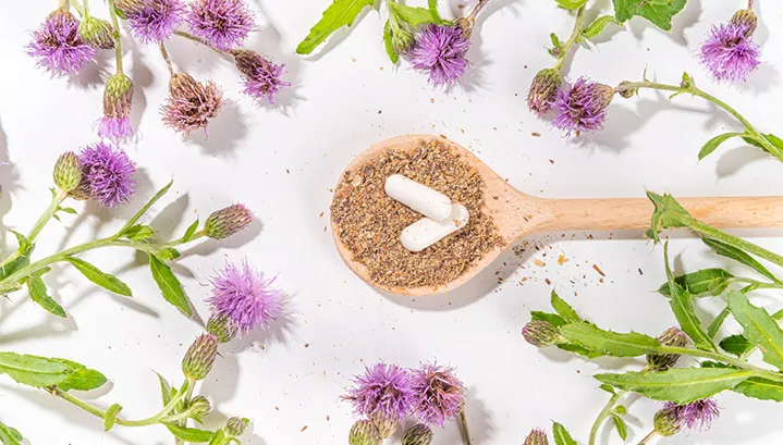 Milk thistle capsules