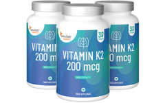 Essentials Vitamine K2 hautement dosé 200mcg - Végétalien, 90 gélules