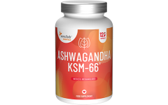 Essentials Ashwagandha KSM-66® în doză mare - vegan, 120 de capsule 