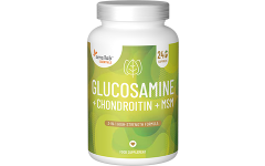 Essentials Glucosamin + Chondroitin + MSM, hochdosiert – 240 Kapseln