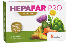 Hepafar PRO Premium - Cápsulas de cardo mariano para um fígado gordo