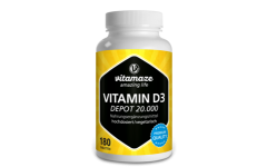 Vitamina D3 Depot 20,000 UI dose extra alta, 180 comprimidos vegetarianos