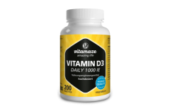 Vitamín D3 denná dávka 1000IE, 200 vegetariánskych tabliet