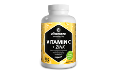 Vitamin C hochdosiert + Zink, 180 vegane Tabletten