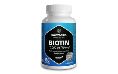 Biotin 10 mg (10.000 µg) hochdosiert, 180 vegane Tabletten 