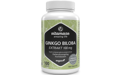 Ginkgo Biloba 100 mg Extrakt (50:1) hochdosiert, 100 vegane Kapseln 