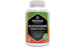 Vitamaze Multivitamine + minéraux AZ hautement dosés, 120 gélules végétales 