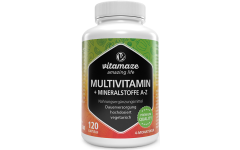 Multivitamine + minéraux AZ hautement dosés, 120 gélules végétales 