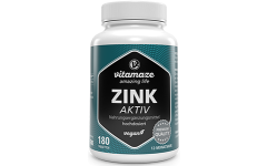 Zink Active Zinc Bisglycinate Högdoserad 25 mg per 1/2 tablett, 180 Vegan Tablets 