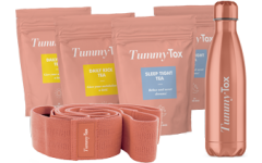 Dublu TeaTox cu Sticla Tummy și Booty Band GRATIS