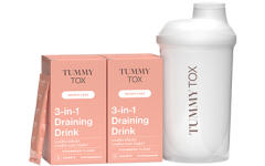 Draining Drink 3-in-1 (Fragola): bevanda contro la ritenzione idrica - 2 confezioni + Shaker GRATIS