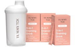 Draining Drink 3-in-1 (Fragola): bevanda contro la ritenzione idrica - 3 confezioni + Shaker GRATIS