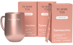 Tummyccino: 3 caixas + Caneca TummyTox GRÁTIS