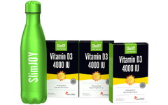 Vitamin D3 4000 IU 3 cutii + Sticla SlimJOY