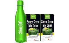 Super Green Mix Drink 2 cutii + Sticla SlimJOY CADOU