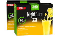 NightBurn XXL con sabor a limón - bebida nocturna para quemar grasa, pack doble