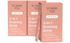 Draining Drink 3-en-1 (Fresa): Bebida contra la retención de líquidos - 3 unidades