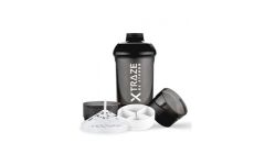 Shaker 600 ml + extra 150 ml und 200 ml große Pulver-Fächer