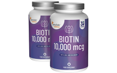 Essentials Biotina dosis alta 10 mg - vegano, 60 cápsulas