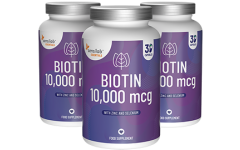 Essentials Biotina 10,000 mcg de alta dose - vegan, 90 cápsulas