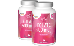 Essentials Folate hautement dosé 400 mcg - Végétalien, 120 gélules