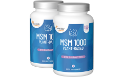 Essentials MSM 1000 Plant-Based hautement dosé 1000 mg - Végétalien, 360 gélules