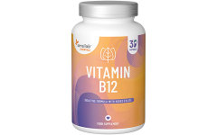 Essentials Vitamin B12 250 mcg hochdosiert + Folat, 30 vegane Kapseln