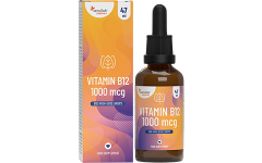 Essentials Vitamina B12 em gotas 1.000 mcg de dose alta - Vegan, 800 gotas, 47 ml