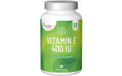 Essentials Vitamín E vysoká dávka 400 IU – Vegan, 60 kapslí