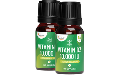 Essentials Vitamina D3 10.000 UI - Alto dosaggio - Vegetariano, 600 gocce, 20ml
