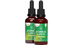Essentials Vitamin D3 5000 IE, hög dos - vegetariskt, 2000 droppar, 60 ml