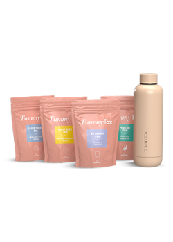 Paket mit Schlankheits- und Entgiftungstees + Trinkflasche GRATIS
