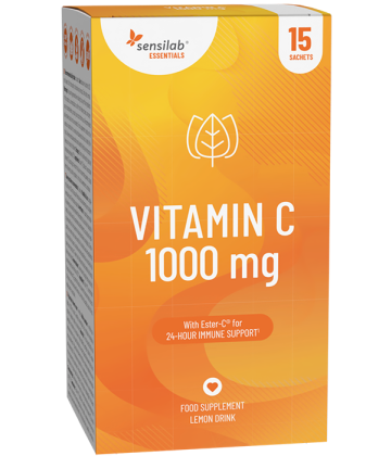 Essentials Vitamine C hautement dosé 1000 mg - Végétalien, 15 sachets