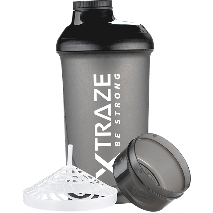 Protein shaker with compartment shop