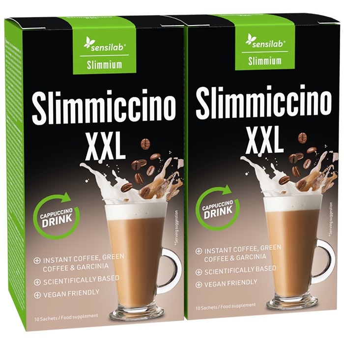 SlimJOY Slimmiccino XXL, 1 + 1 GRATIS, Caffè per dimagrire, Con Garcinia  Cambogia e Caffè Verde, Programma di 20 giorni